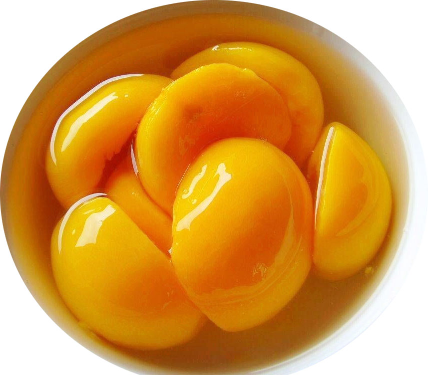Canned yellow peaches in syrup